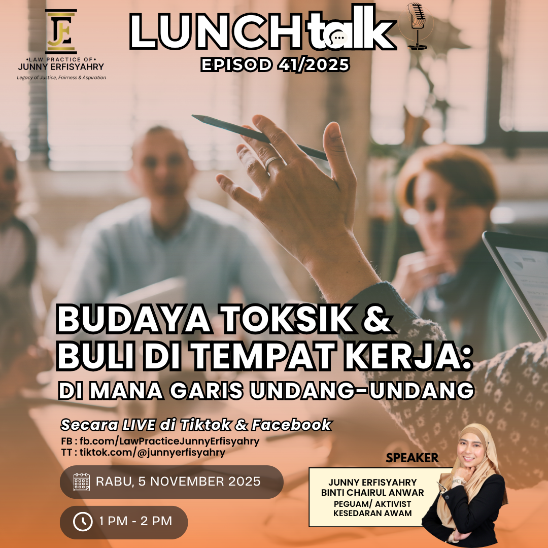 BUDAYA TOKSIK & BULI DI TEMPAT KERJA: DI MANA GARIS UNDANG-UNDANG